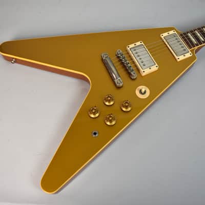 2014 Gibson Custom Shop L.E Flying V Standard Goldtop Electric Guitar w/OHSC image 5