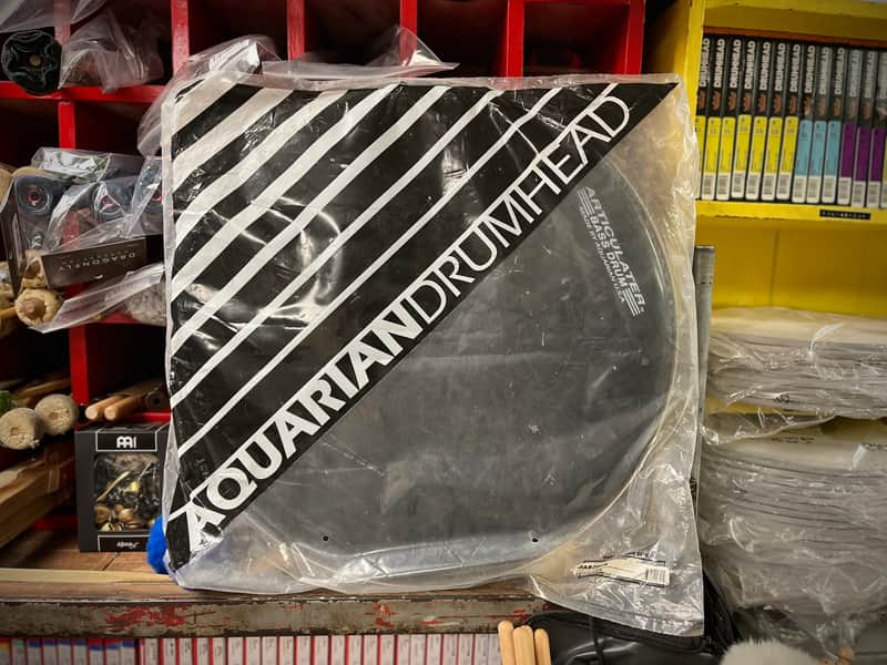 Aquarian Articulator Marching Bass Drum Head Black 20" - Open Box image 1