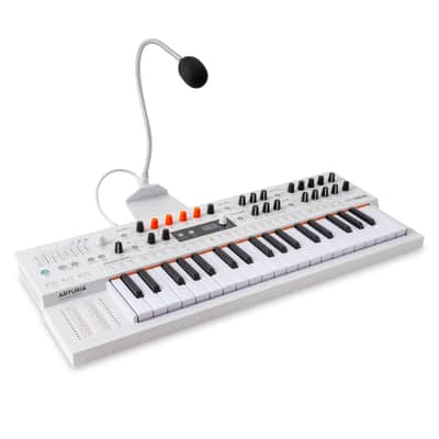 Arturia MiniFreak 37 Key Polyphonic 6-Voice Hybrid Synthesizer Keyboard (White, MiniFreak Vocoder)