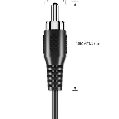 RCA to Speaker Wire Adapter, Speaker Bare Wire Cables to RCA Plugs Adapter Repair Speaker Cord for Speakers Amplifier Audio Video AV Receivers （2 Pack 20AWG 6.6 ft） image 2