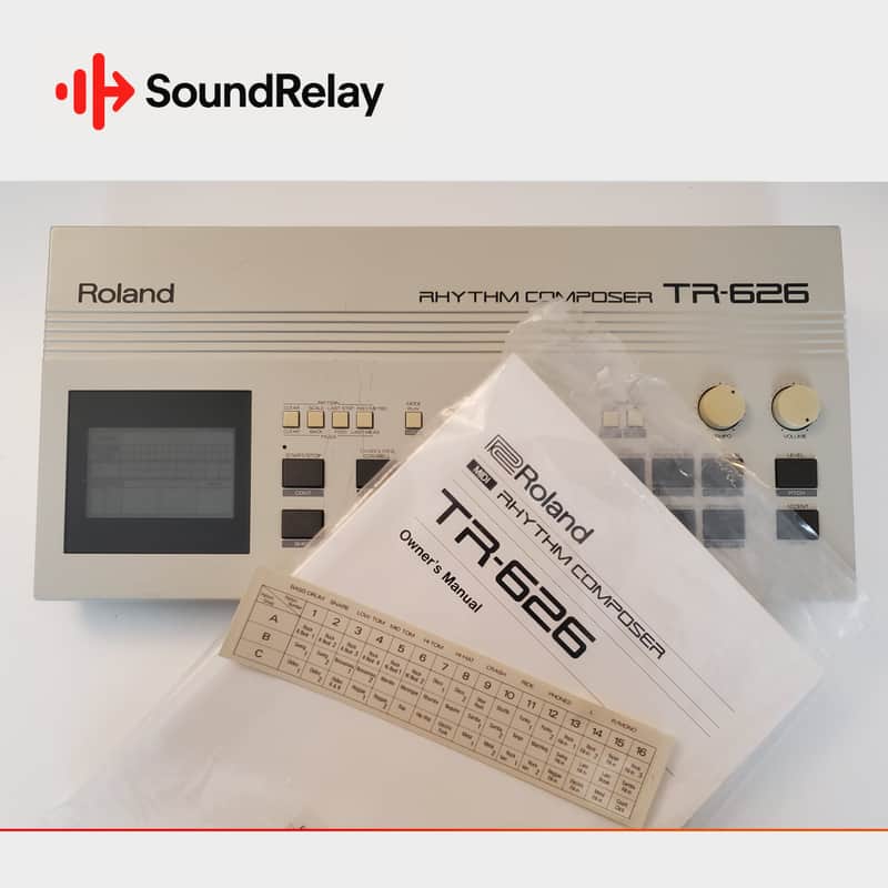 Roland TR-626 - Vintage Drum Machine – w/Original Manual & Stickers – Tested image 1