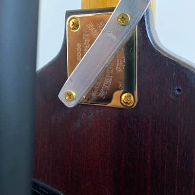 Custom Offset V Bass P/J Pickups with Precision Neck Translucent Dark Red/Maroon Sunburst image 5