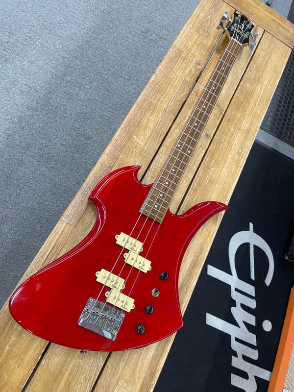 B.C. Rich Mockingbird Bass Platinum Series 1998 - Red image 1