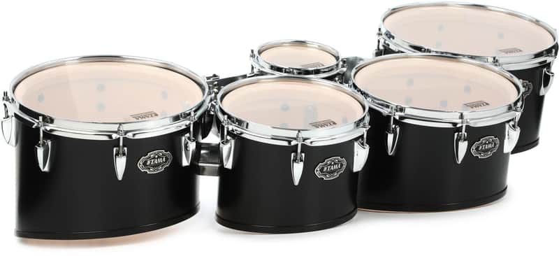 Tama MD60234 Fieldstar Marching Tenor Drums Corps Depth Quintet - 6/10/12/13/14-inch - Satin Black image 1