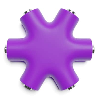 ExcelValley [Purple] Mono Patch Cable Splitter Hub 6 Port 5 Way TS 3.5mm 1/8" Modular Synth Eurorack image 4