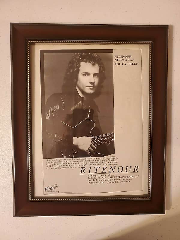 1978 Electra Records Promotional Ad Framed Lee Ritenour The Captain's Journey Original image 1
