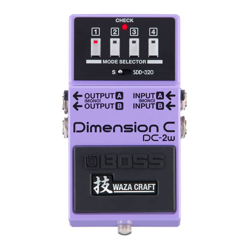 BOSS DC-2W Four Button Preset Versatile I/O Four Switches Status LEDs Two Effect Modes Waza Craft Dimension C Pedal for Musicians and Audio Engineers image 1
