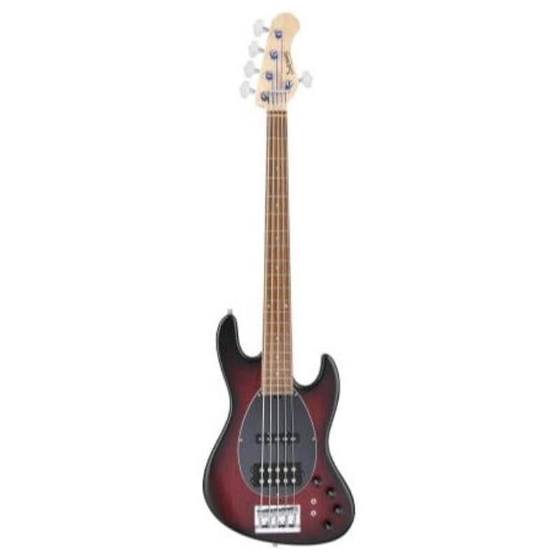 Sadowsky MetroLine 21-Fret Vintage MJ Bass 5 String, Red Alder Body, Burgundy Burst Transparent Satin image 1