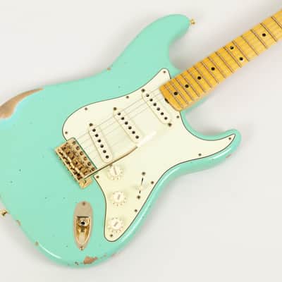 2021 Fender Custom Shop Ltd Ed 62 Stratocaster, Faded/Aged Sea Foam Green image 7