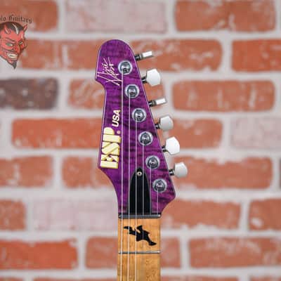 ESP USA Custom Shop Random Star Figured Maple Top See-Thru Purple 2000 w/OHSC image 9