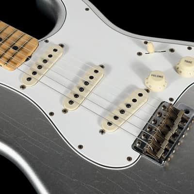 2024 Fender Stratocaster 1969 Custom Shop '69 Reissue Strat Journeyman Relic ~ Aged Fire Mist Silver image 6