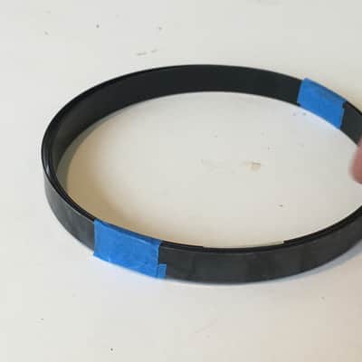 Vintage Spec Slingerland Black Diamond Pearl Bass Drum Hoop Inlay 1/2”W x53 3/4” image 2