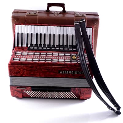 German Made Top Piano Accordion Weltmeister Serino - 120 bass, 16 registers (11 + 5 switches) + Shoulder Straps & Hard Case ~ LMMH - Video image 17