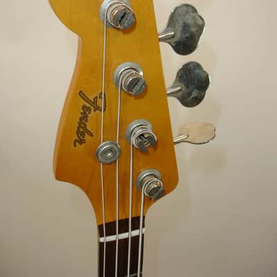 1995 Fender Jazz Bass Left-Handed 4-String Electric Bass Guitar, 3-Tone Sunburst w/ Case image 11