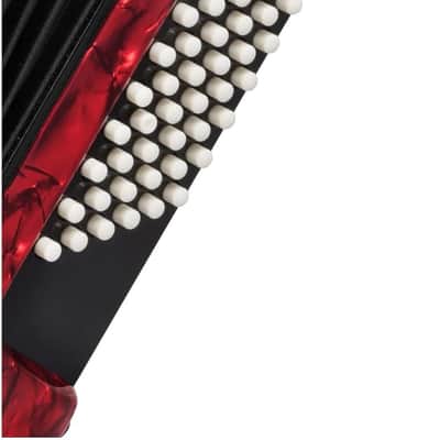 Hohner Bravo II 48 Chromatic Piano Key Accordion - Red (BR48RED) image 4