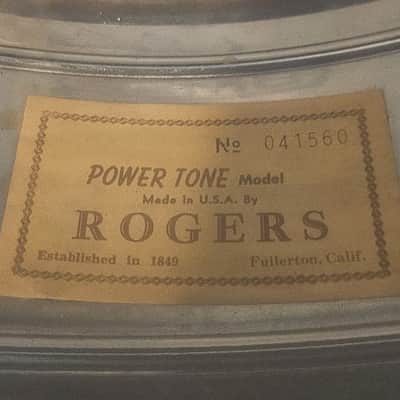 Rogers PowerTone 5x14" 8-Lug Chrome Over Brass Snare Drum image 5