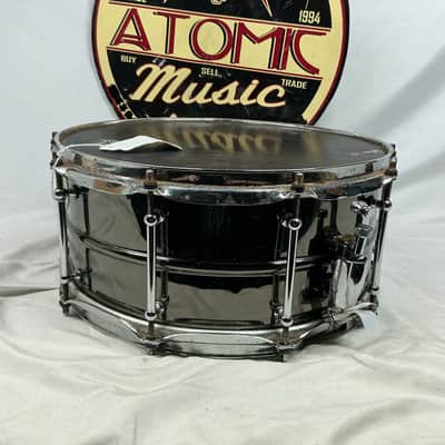 Pork Pie Big Black BOB (Black Over Brass) 14x6.5 Snare Drum image 5