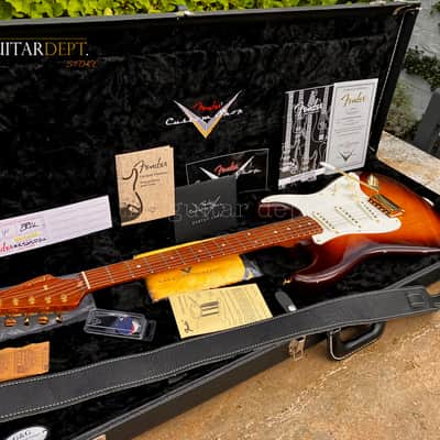♚ SUBLIME ♚ 2016 Fender CUSTOM SHOP Artisan OKOUME Stratocaster♚Dark Roasted♚69 Handwounds ! image 4