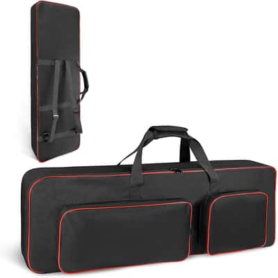 76-Key Keyboard Case, Electric Piano Keyboard Gig Bag Backpack with 10mm Padding, Adjustable Shoulder Straps & 2 Large Accessory Pockets image 1