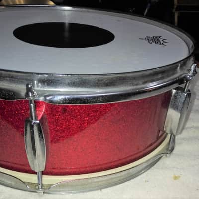 Crown Snare 6 lug 14" x 5 1/2" 1960's Sparkle Red image 4