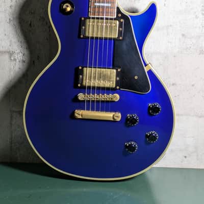 Fernandes Burny RLC-70 Les Paul Custom 90's Metallic Blue MIJ Japan image 2