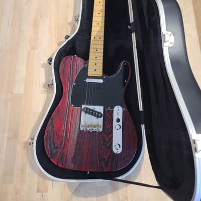 FENDER LMITED EDITION SANDBLASTED TELECASTER ELECTRIC GUITAR CRIMSON RED FINISH W/CASE image 20
