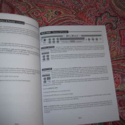 very near A+ (rarely handled) genuine Mesa Boogie Owner's Manual for Express Series 5:25 & 5:50  (NO amp included) from late 2000s/early 2010s, White Paper w/  Black Print/Graphics, 34 TOTAL pages Front Outer Cover to Back Outer Cover, 8 & 1/2" W x 11" H image 11
