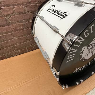 Dynasty 22" Marching Bass Drum w/ Irvington HS Bulldogs Head - Safe-T-Loc Hoops - Made in Mexico - Used image 2