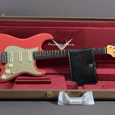 Fender Custom Shop Stratocaster 1959 TCP Vintage Custom Faded Aged Fiesta Red image 2