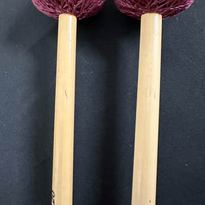 Innovative Percussion RFS320 Soft Vibe Mallets, Rattan Handles, Burgundy Cord - NEAR MINT image 7