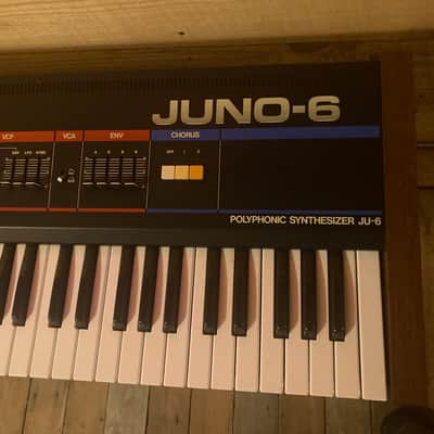 Roland Juno-6 61-Key Polyphonic Synthesizer 1982 - 1984 - Black image 5