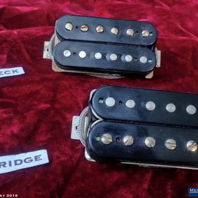 Early - Mid 1960s Gibson Patent Number Sticker Humbucker Pickups Matched Pair Non Pre T-Top 1965 image 3