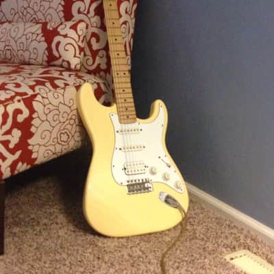 Fender Mexican Strat HSS 1996-1997 Aged White image 1