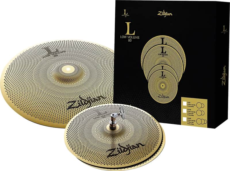 Zildjian LV38 L80 Low Volume Cymbal Pack w/ 13" Hi-Hats & 18" Crash Ride Cymbal image 1