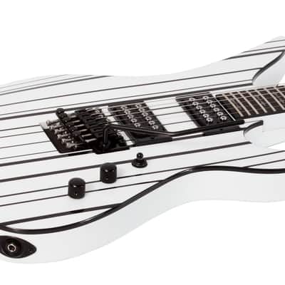 Schecter Synyster Standard Gloss White with Black Pinstripes image 2