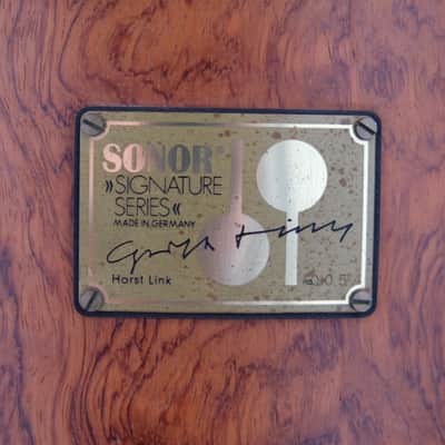 Sonor Signature Horst Link 18" - 10" - 12" - 14" Heavy Shells Bubinga drumkit from 1980's image 9