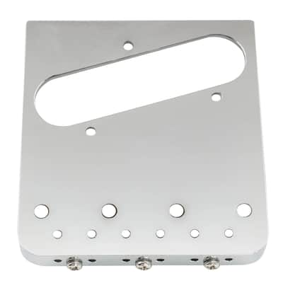 Brio Ultra-Light Aluminum Telecaster Bridge with Compensated Brass Saddles – Vintage 3-Saddle Ashtray Style image 4
