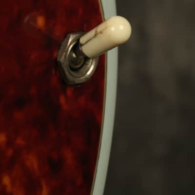 RARE custom color 1962 pre-CBS Fender Jazzmaster w/SLAB BOARD original SONIC BLUE over Sunburst image 4