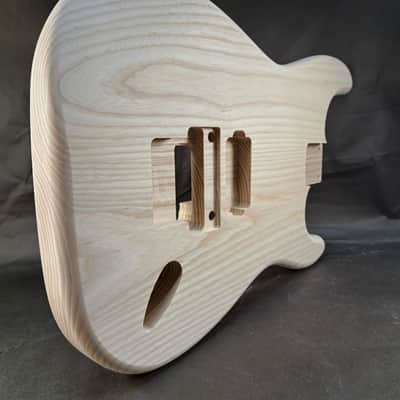 Unfinished Ash Hxx guitar body - for Fender Strat Stratocaster neck Floyd Rose J2475 image 5