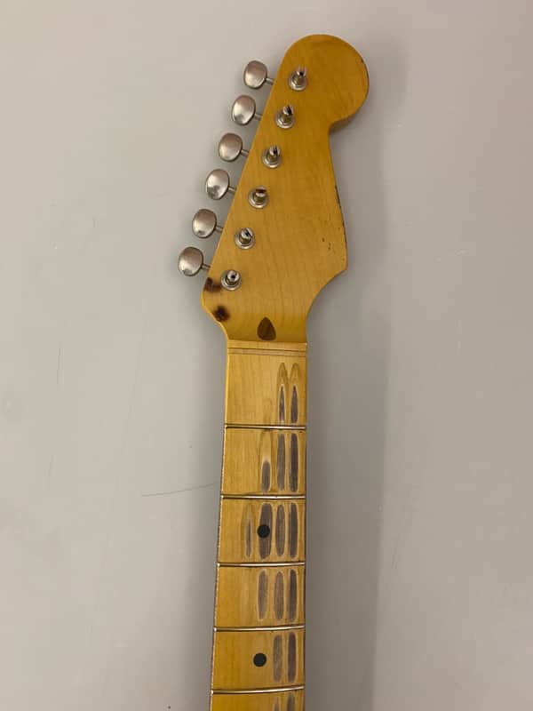 MJT Allparts Fender Stratocaster Neck Vintage Aged Relic w/ Tuners image 1
