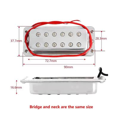 Vintage Chrome Guitar Mini Humbucker Pickups Set image 5