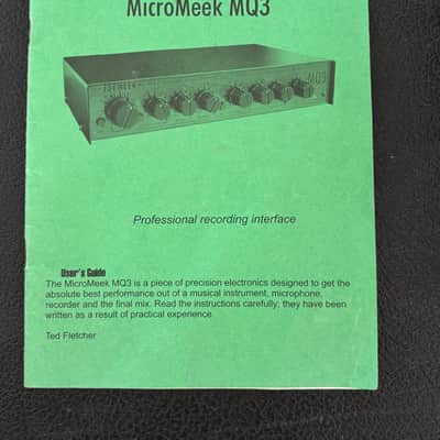 Joemeek MQ3 MicroMeek Mic Pre / EQ / Compressor 2000s - Green image 5