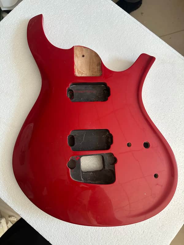 Red Custom Electric Guitar HH Body DIY Project image 1