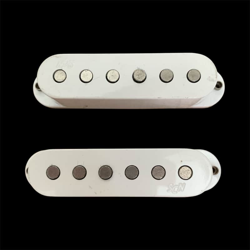 Fender ST-NK/ST-MD Samarium Cobalt Noiseless Neck and Middle Pickup Set - White image 1