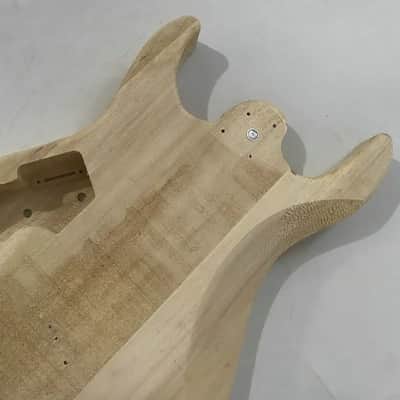 Unfinished SH Guitar Body String Through DIY Project image 4
