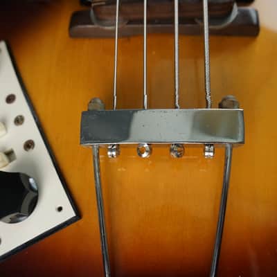 Greco Violin Bass Vintage - Sunburst Semi-Hollow Lefty image 10