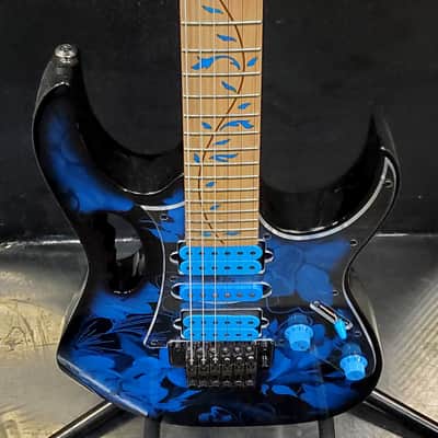 Ibanez JEM77P-BFP Steve Vai Signature - Blue Floral Pattern w/FREE Pro Set Up image 4