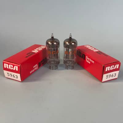 1973 RCA 5963 12AU7WA ECC82 (X2) Matched Pair Vintage 1970s Preamp Tubes! T206 image 1