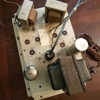 Motorola 6BQ5 12AX7 tube pre and power amp HS-709D HS-696C Console Stereo 1959 - Gold image 2