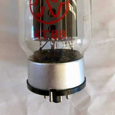 JJ   KT88 Power Tube Apex Matched set of six 2010s - Blue Glass / Grey Base image 1